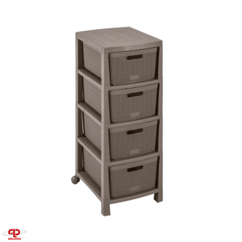Cajonero Fique con 4 Gavetas Rimax Mocca