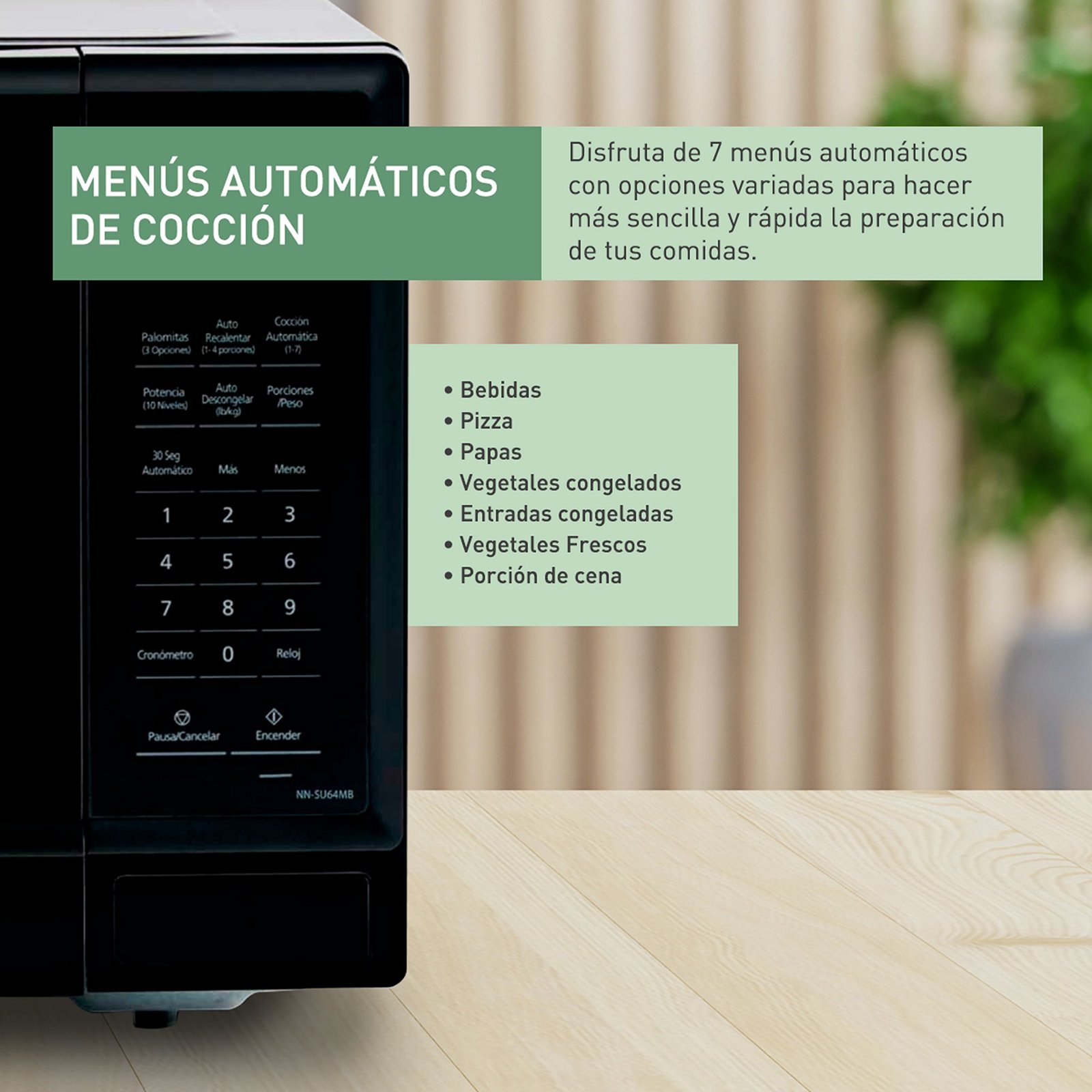 Horno Microondas Panasonic 36L 1100W Negro4