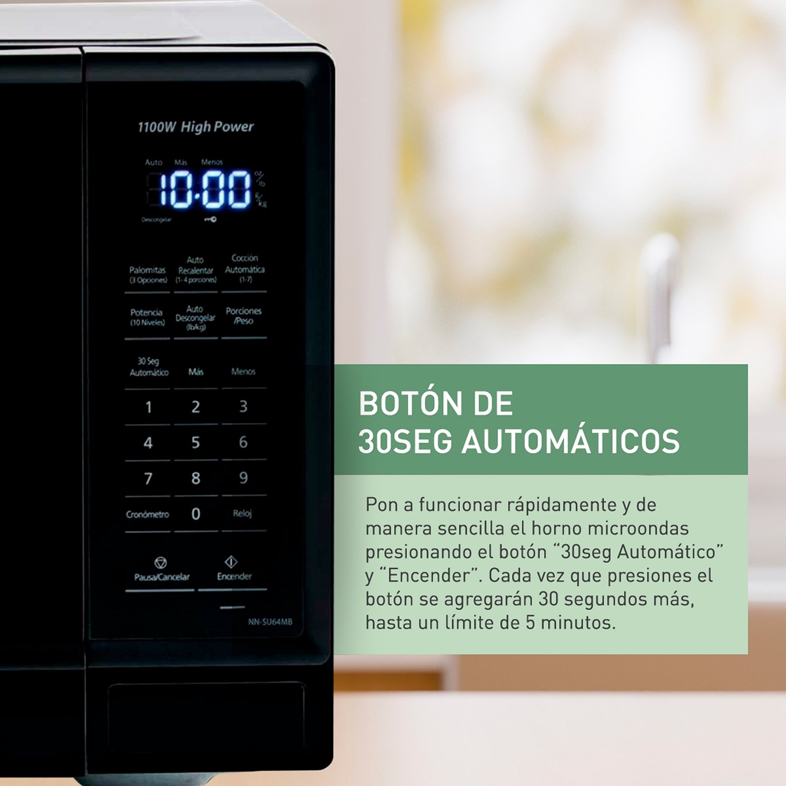 Horno Microondas Panasonic 36L 1100W Negro5