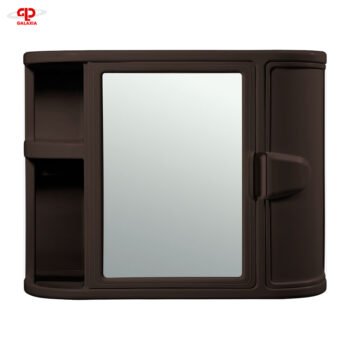 Gabinete Plastico con Espejo Baño Rimax Wengue