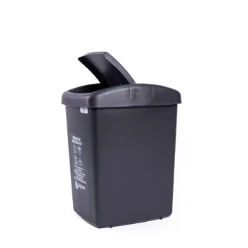 Papelera Tapa Vaivén 36L Negra Colplast