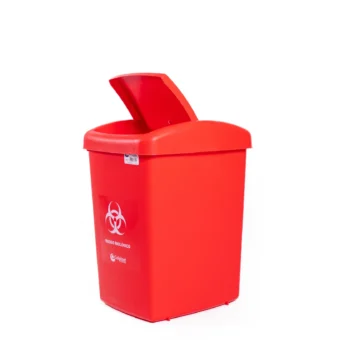 Papelera Tapa Vaivén 36L Roja Colplast