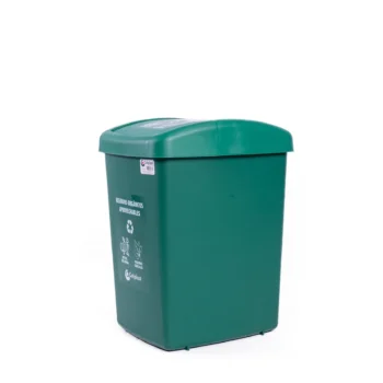 Papelera Tapa Vaivén 36L Verde Colplast