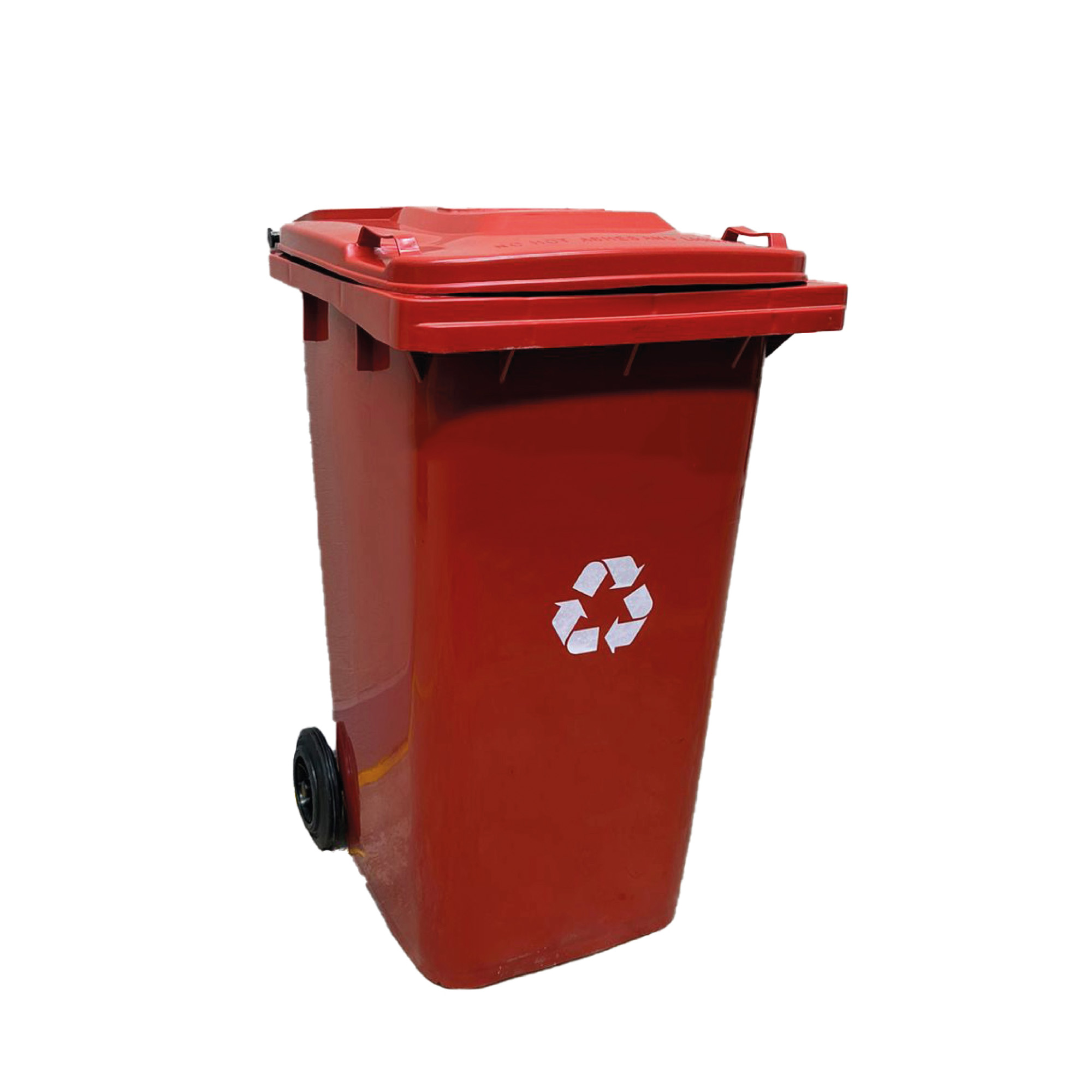 Tacho Ecológico Tripe Clean 120 Litros con Ruedas Rojo