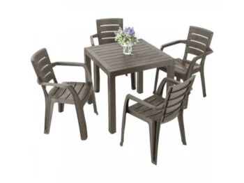 COMBO RIMAX BARU MESA + 4 SILLAS COLOR WENGUE