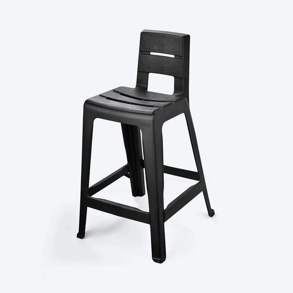 Butaco Barú Alto Negro Rimax | Alto, Apilable y Resistente