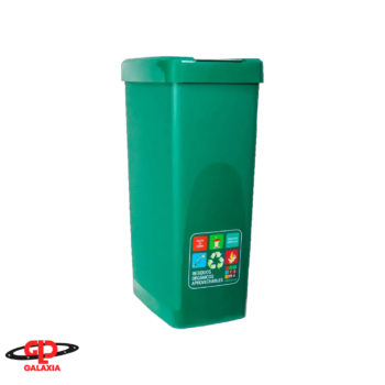 Papelera con Tapa Vaivén 55 Litros Verde Rimo