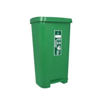 Papelera Cuadrada con Pedal 45 Litros Verde Luxury
