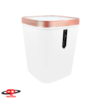 Papelera Cuadrada sin Tapa 15 Litros Blanca Luxury