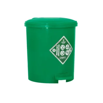 Papelera Redonda con Pedal 7 Litros Verde Luxury