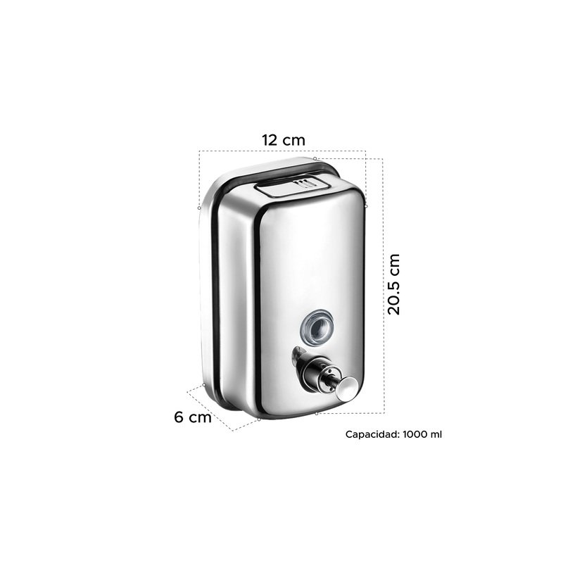 dispensador de jabón acero 1000 ml