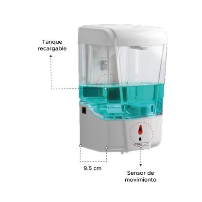 DISP JABON PLAST DJ05 700ML SENSOR TC 3