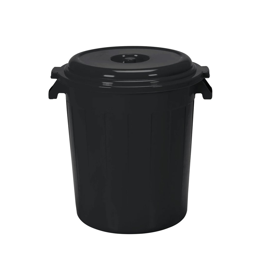 Tanque Plástico 120 Litros Gris con Tapa Colplast