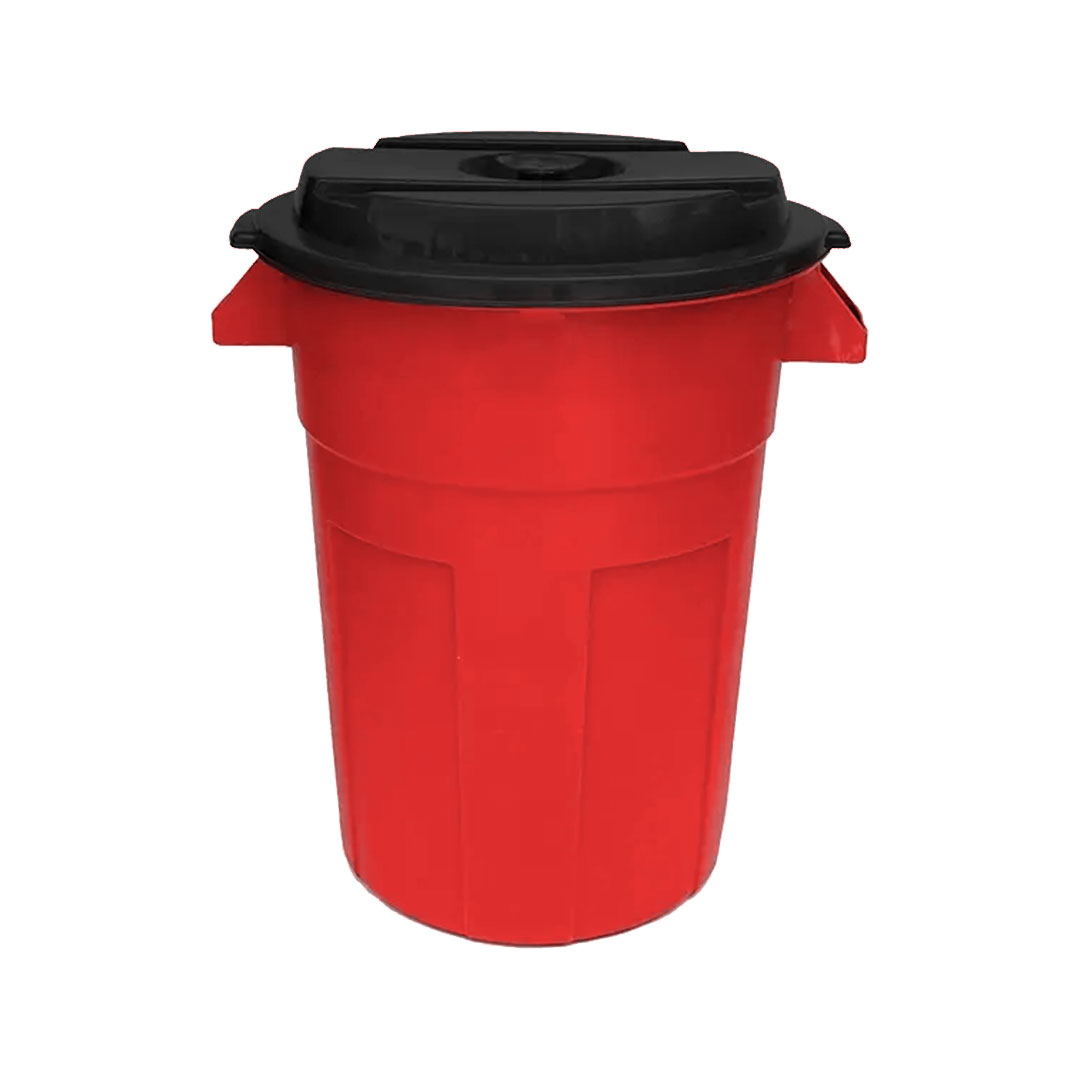 Tanque Plástico 120 Litros Rojo con Tapa Rimo