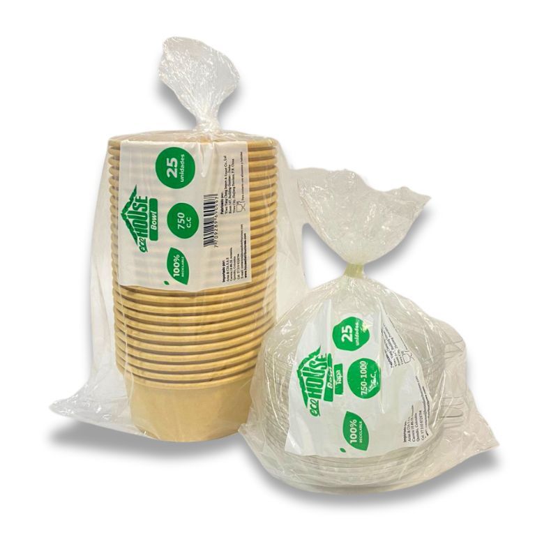 Bowl Carton 750 Con Tapa ECOHOUSE — referencia B750H